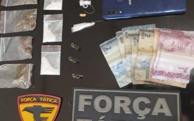 Suspeito de cometer vários roubos é preso pela PM e adolescente detido em Darcinópolis