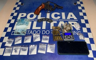 Polícia Militar prende homem por roubo, tráfico de drogas e porte ilegal de arma de fogo em Araguaína