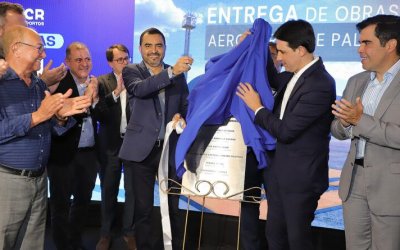 Wanderlei Barbosa e ministro de Portos e Aeroportos entregam reforma do Aeroporto de Palmas; Governador cobra voos para Araguaína