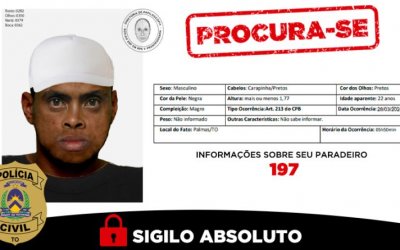 Polícia Civil  divulga retrato falado de suspeito investigado por crime de violência sexual em Araguaína