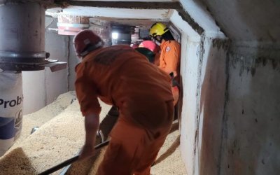 Trabalhador de 26 anos morre soterrado por grãos de soja em galpão de armazenagem