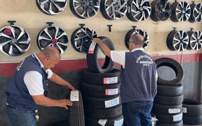 Inmetro e Receita Federal realizam operação especial Pneus importados