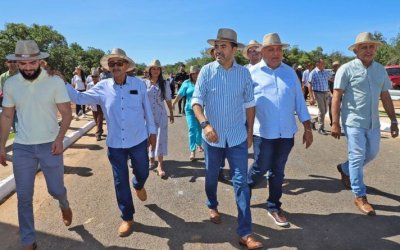 Governador Wanderlei Barbosa entrega obras de infraestrutura à população de Rio Sono ao prestigiar o 42º aniversário do município