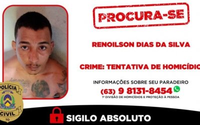 Membro de facção criminosa investigado por crime de tentativa de homicídio é procurado pela Polícia Civil