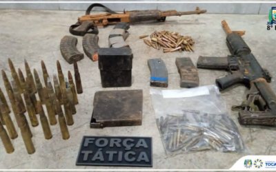 PM localiza fuzis e várias munições na região onde ocorreu a Operação Canguçu