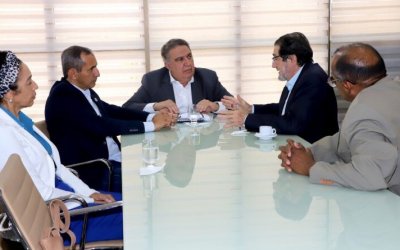 Governador em exercício, Laurez Moreira, recebe representantes do Ministério da Saúde e presidente do Conselho Estadual de Saúde