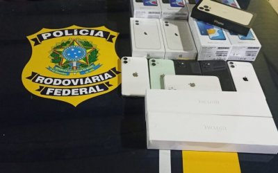 PRF apreende celulares e mais produtos eletrônicos sem nota fiscal