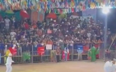 Arquibancada cede durante São João do Cerrado em Araguaína; nove pessoas ficaram feridas