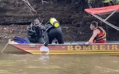 Afogamento em Araguaína: bombeiros resgatam corpo no rio Lontra; veja vídeo