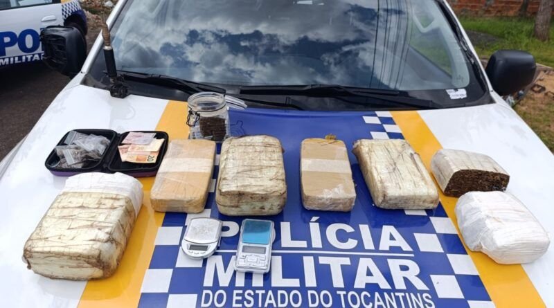 Homem é preso por tráfico de drogas em Araguaína com sete quilos de entorpecentes