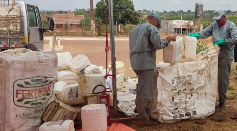 Recebimentos itinerante de embalagens vazias de agrotóxicos vão ocorrer em três municípios do norte do Tocantins