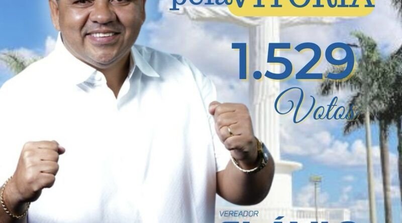 Flávio Cabañas é reeleito vereador em Araguaína com 1.529 votos