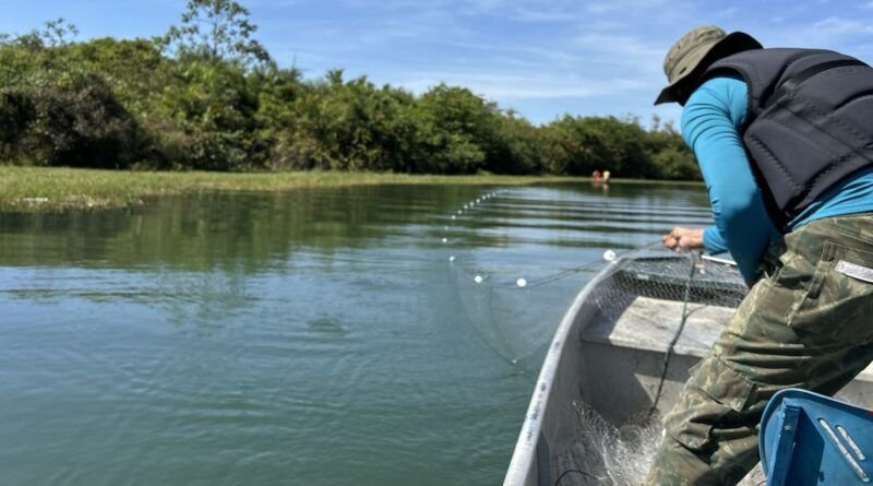 Ações de fiscalização recolhem mais de dois mil metros de redes de pesca no Tocantins