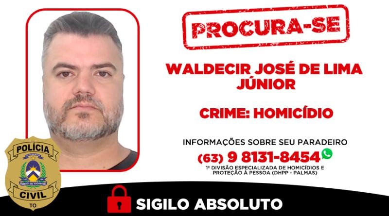 Polícia Civil do Tocantins procura investigado por homicídio qualificado após discussão em estacionamento em Palmas