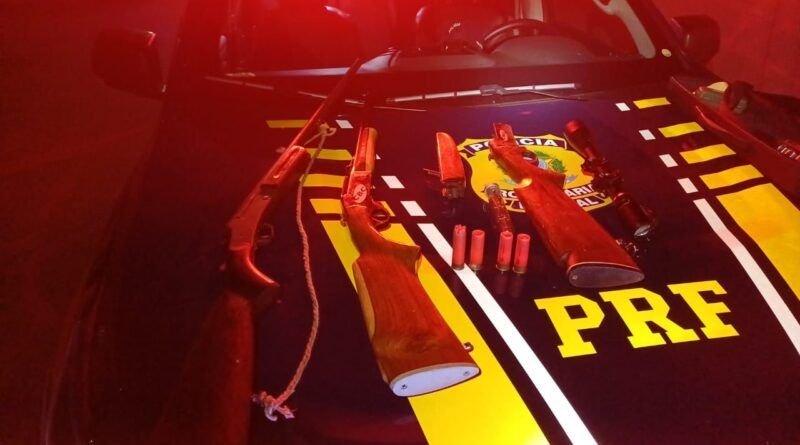 PRF prende 3 homens por porte ilegal de arma de fogo em Araguaína