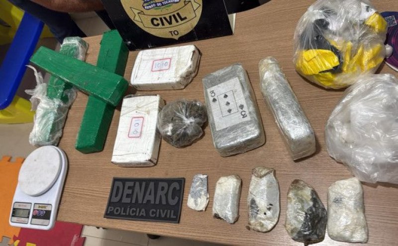PolÃcia Civil apreende seis quilos de drogas e prende jovem de 25 anos em ação da 2ª Denarc de AraguaÃna