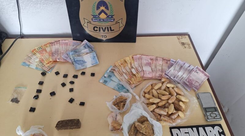 Polícia Civil prende quatro pessoas e apreende drogas em operação contra o tráfico em Araguaína