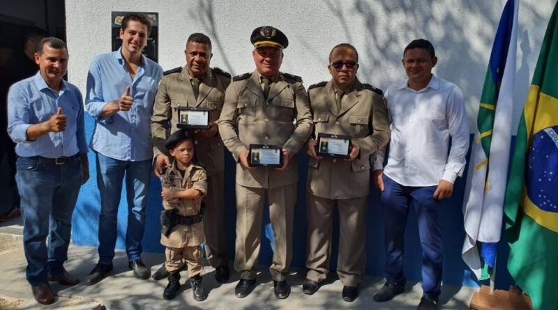 Em Lagoa da Confusão, Olyntho participa da inauguração do Posto Policial de Videomonitoramento
