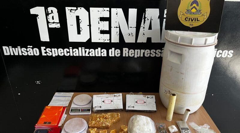 Polícia Civil descobre ?bunker? de facção com drogas escondidas sob piso falso em Palmas; dois são presos