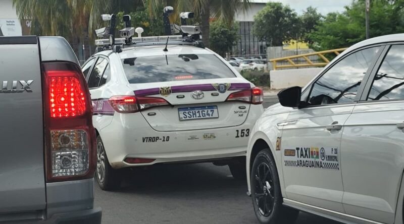 Viatura da Guarda Municipal com câmeras em AraguaÃna faz parte de projeto experimental de fiscalização, confirma Prefeitura